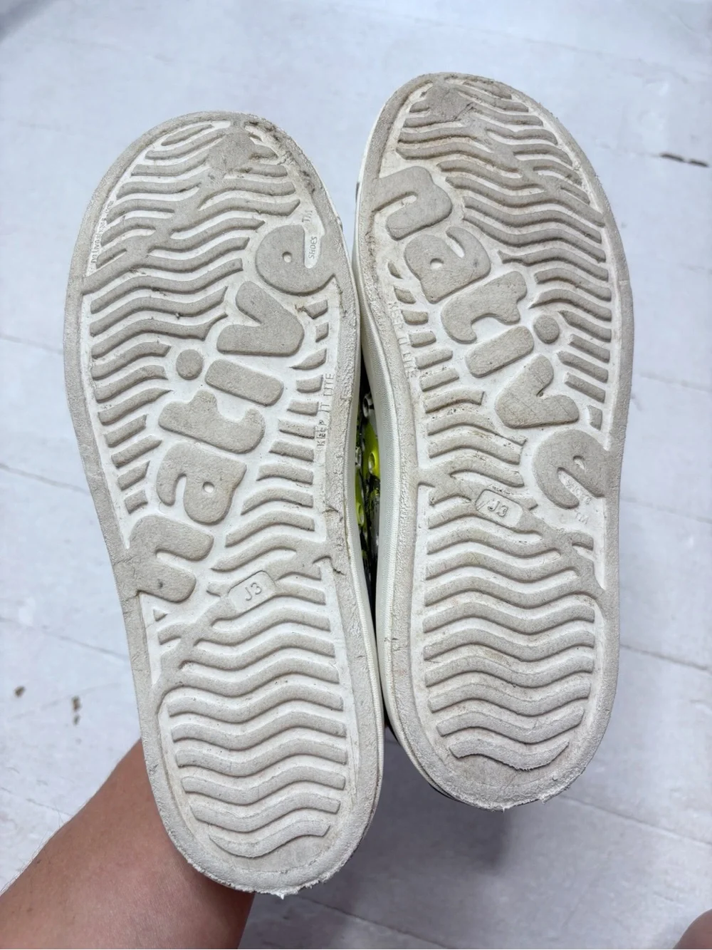 Native Shoes Jefferson Multicolor Slip On Waterproof Shoes Size 3